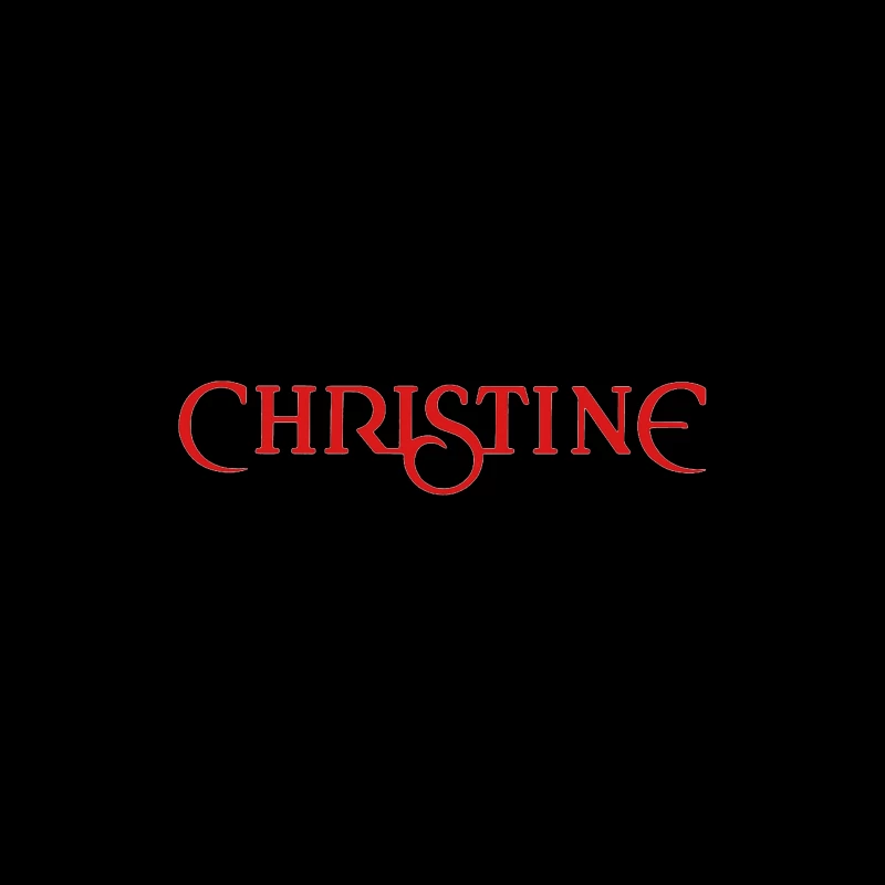 Christine (1983) Classic Horror Movie Logo in Red Typography Travel Mug