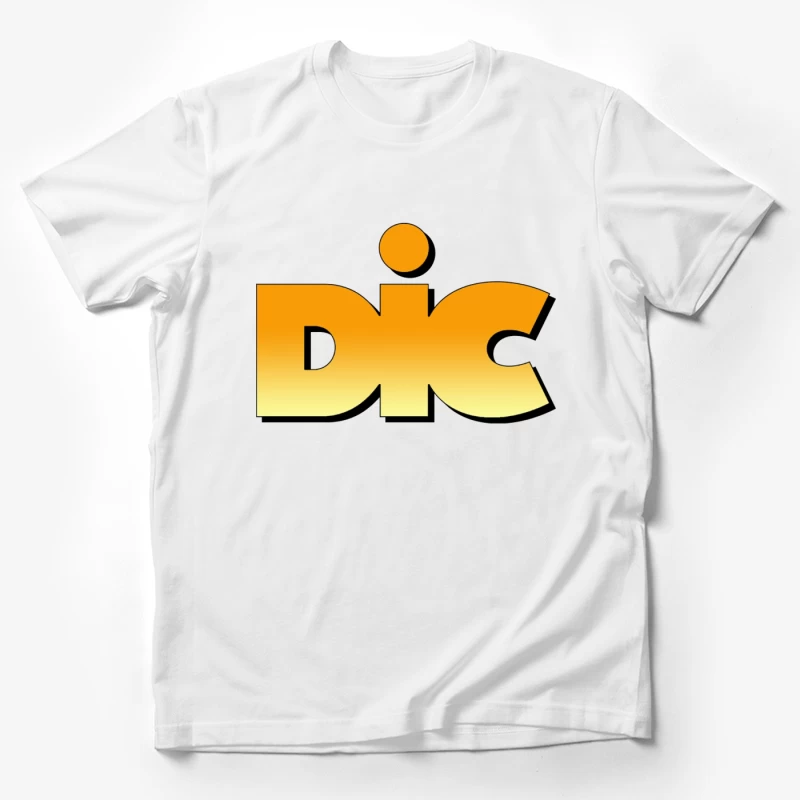 DIC Entertainment Logo Design with Orange Gradient Effect Male T-Shirt