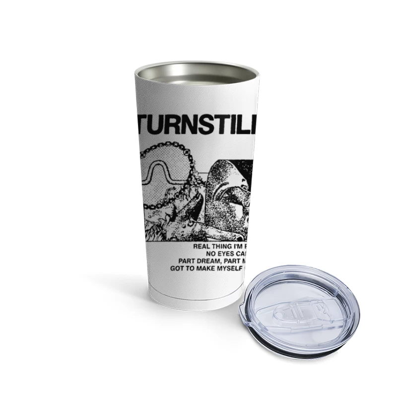 Turnstile Punk Rock Album Cover Art - "Real Thing I'm Feeling" Travel Mug