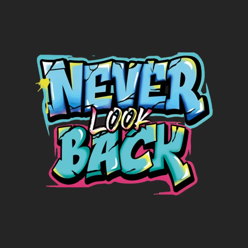 Graffiti Schriftzug - Niemals zurückblicken Herren Pullover Sweatshirt