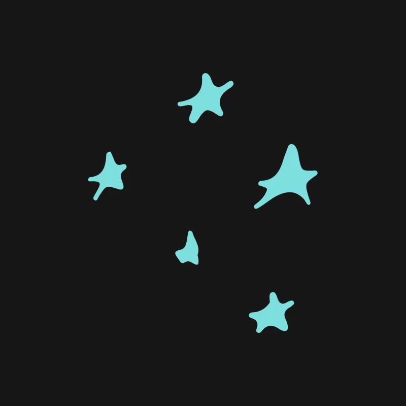 Étoiles bleues dispersées Femme T-Shirt