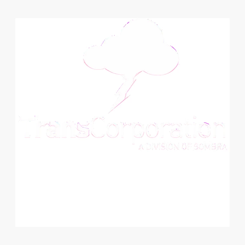 Faint Pink Cloud Logo with Text Outline Throw Pillow