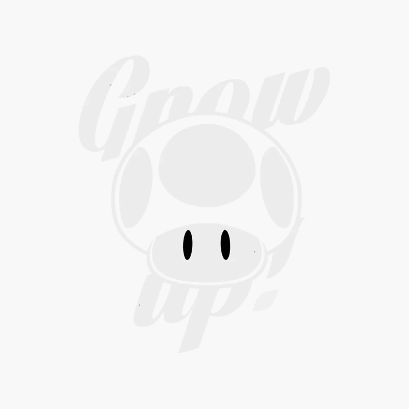 Iconic Super Mario Mushroom: Nintendo's Monochrome Gaming Symbol Cotton Tote Bag