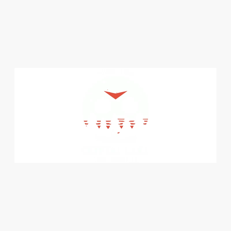 Minimalist Red Geometric Pattern on White Coffee Mug