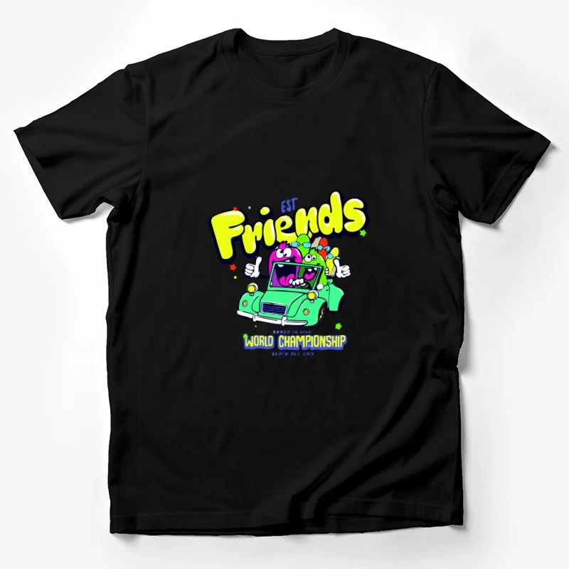Freunde im Auto bei der Weltmeisterschaft Herren T-Shirt