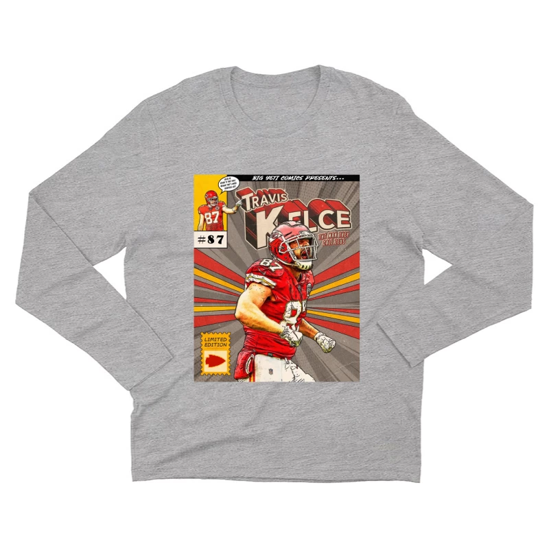 Football - Kansas City Chiefs - Comic Book Mockup - TRAVIS KELCE Male Long Sleeve T-Shirt