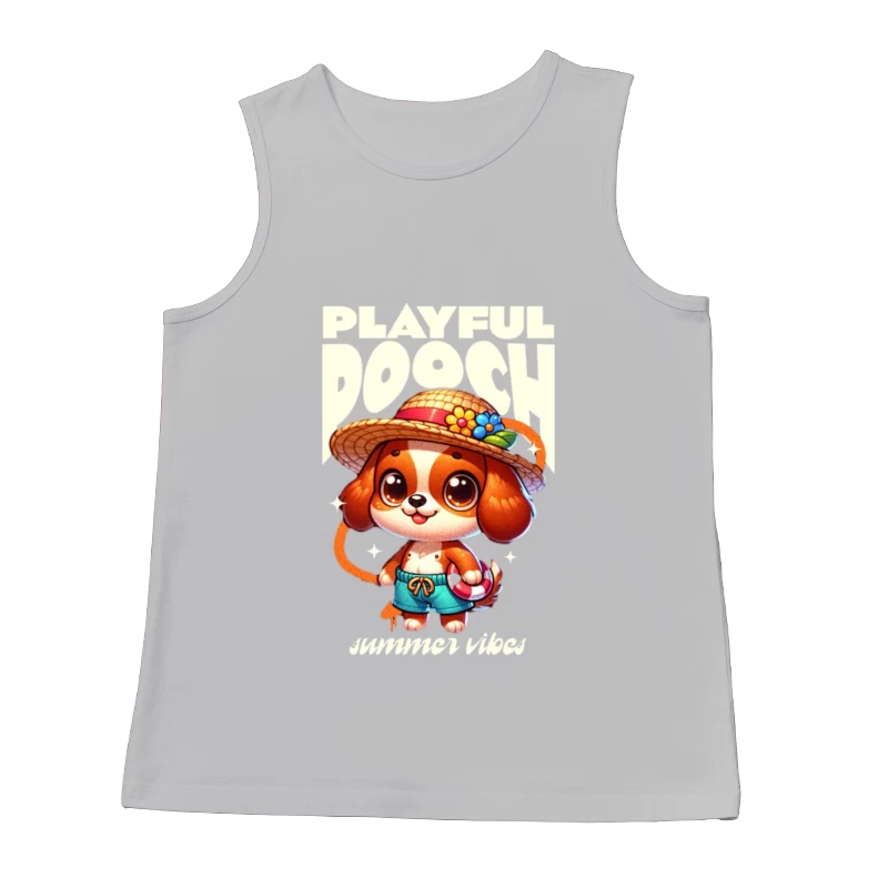 Verspielter Hund im Sommerstil Herren Tanktops