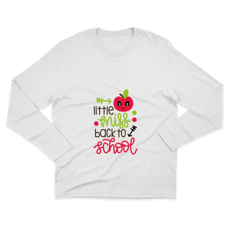 Retour à l'école pour les petites filles Homme Manches Longues T-Shirt