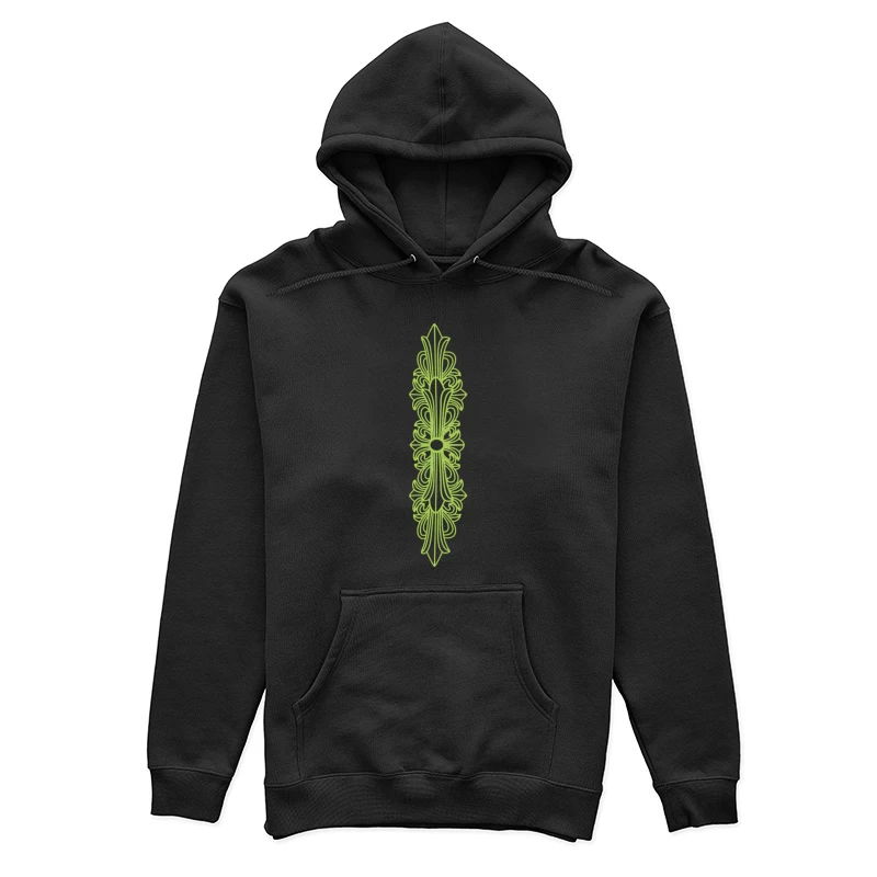 Grünes Ornamentales Design Damen Pullover Hoodie