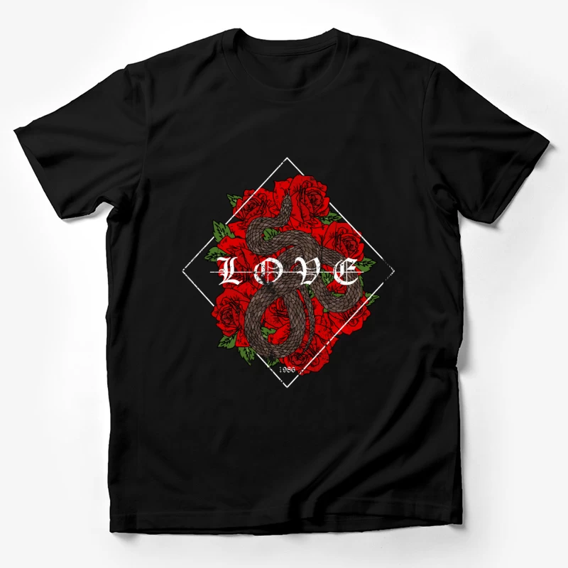 Amour en Serpent et Roses Homme T-Shirt