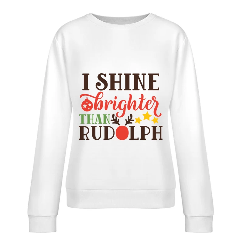 T-shirt Noël Brillant Femme Sweat-shirt à enfiler