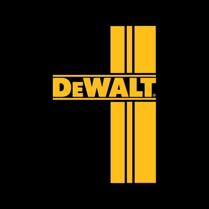 DeWalt Power Tools Brand Logo in Yellow Mouse Pad