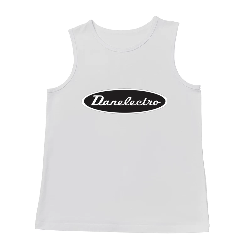 Vintage Danelectro Musical Equipment Logo in Black and White Male Tank Top