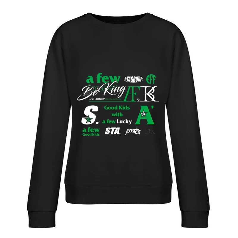 Ein kreativer Mix aus Schriftarten und Slogans Damen Pullover Sweatshirt