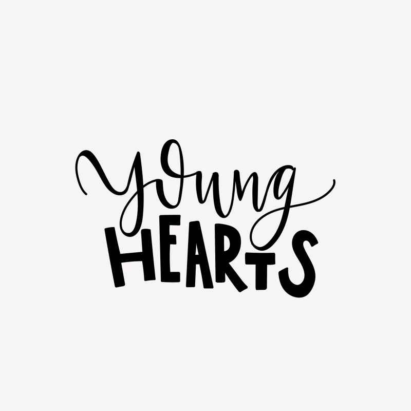 Design typographique Young Hearts Femme T-Shirt
