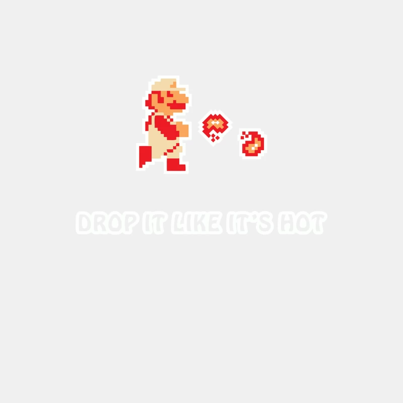 Retro 8-Bit Mario Pixel Art with Fireballs Male Tank Top