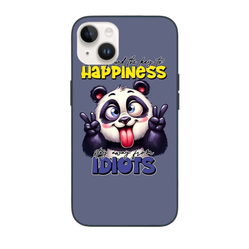 Panda Humor: The Key to Happiness iPhone Case