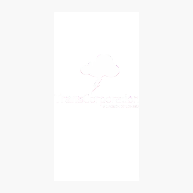 Faint Pink Cloud Logo with Text Outline iPhone Case