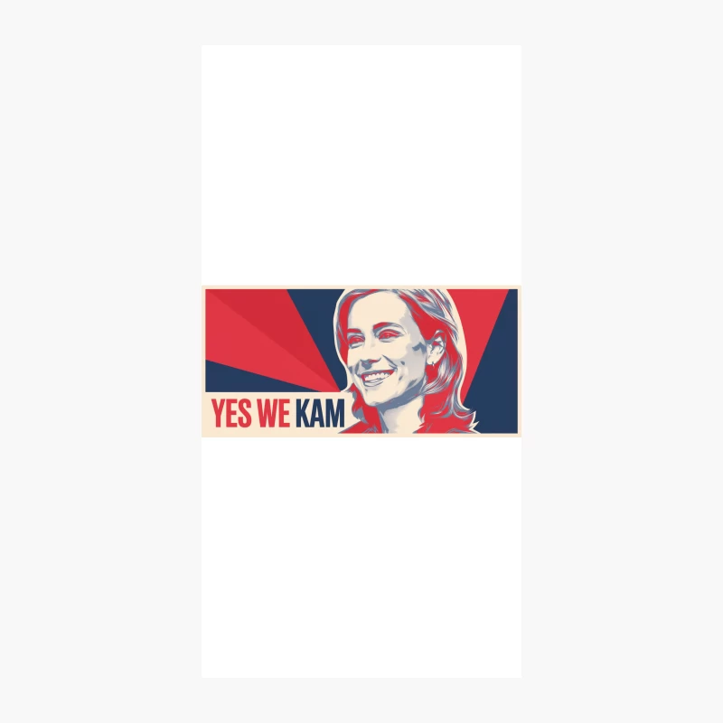 Stylized Political Campaign Poster with Smiling Woman iPhone Case