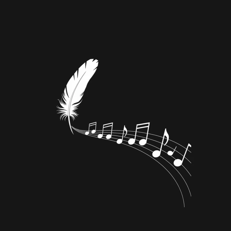Melodic Feather: A Sketch of Musical Harmony Female T-Shirt