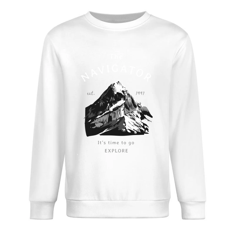 Der Navigator: Erkunde die Berge Herren Pullover Sweatshirt