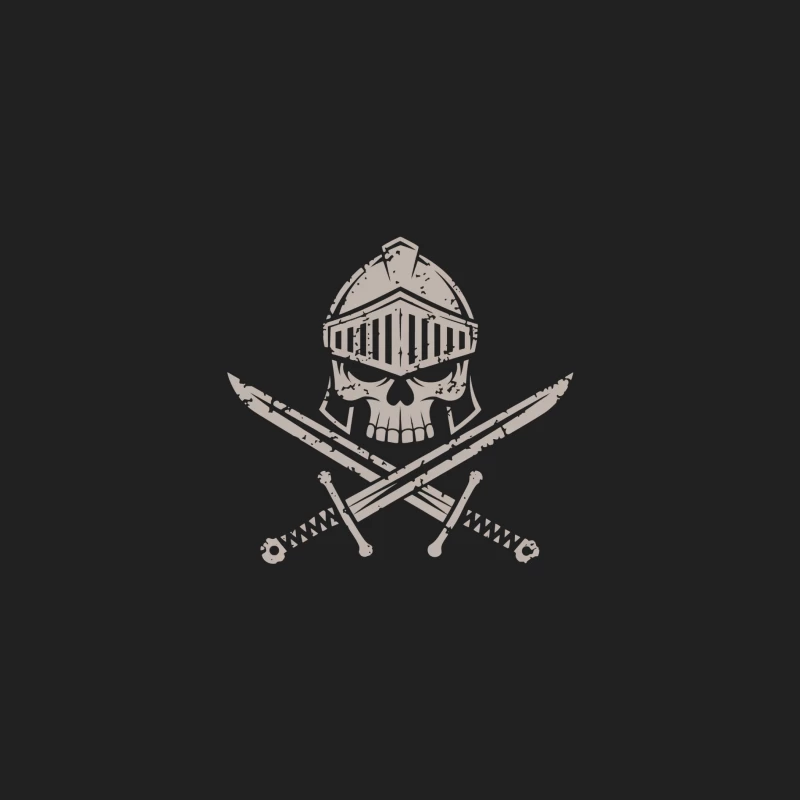 Medieval Knight Skull and Swords Emblem Bucket Hat