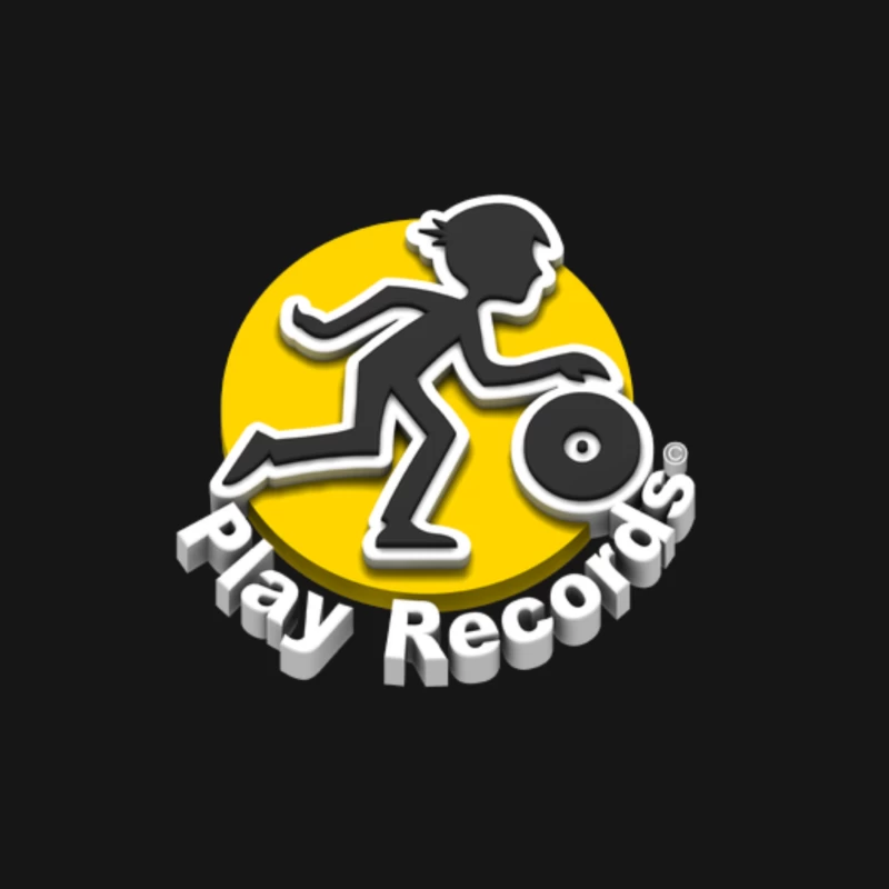 3D Play Records Logo Male Long Sleeve T-Shirt