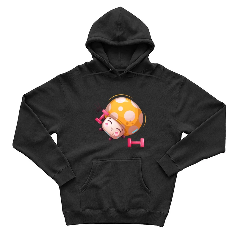 Champignon mignon faisant de l'exercice Homme Sweat à capuche