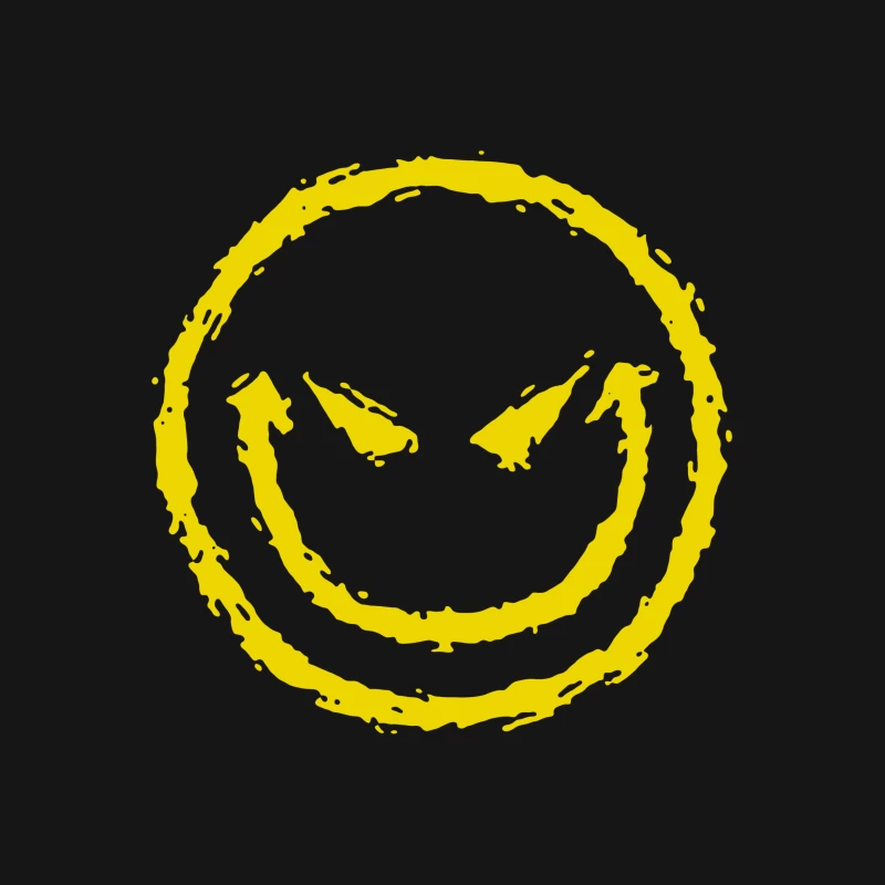 Böser Smiley-Gesicht Damen T-Shirt