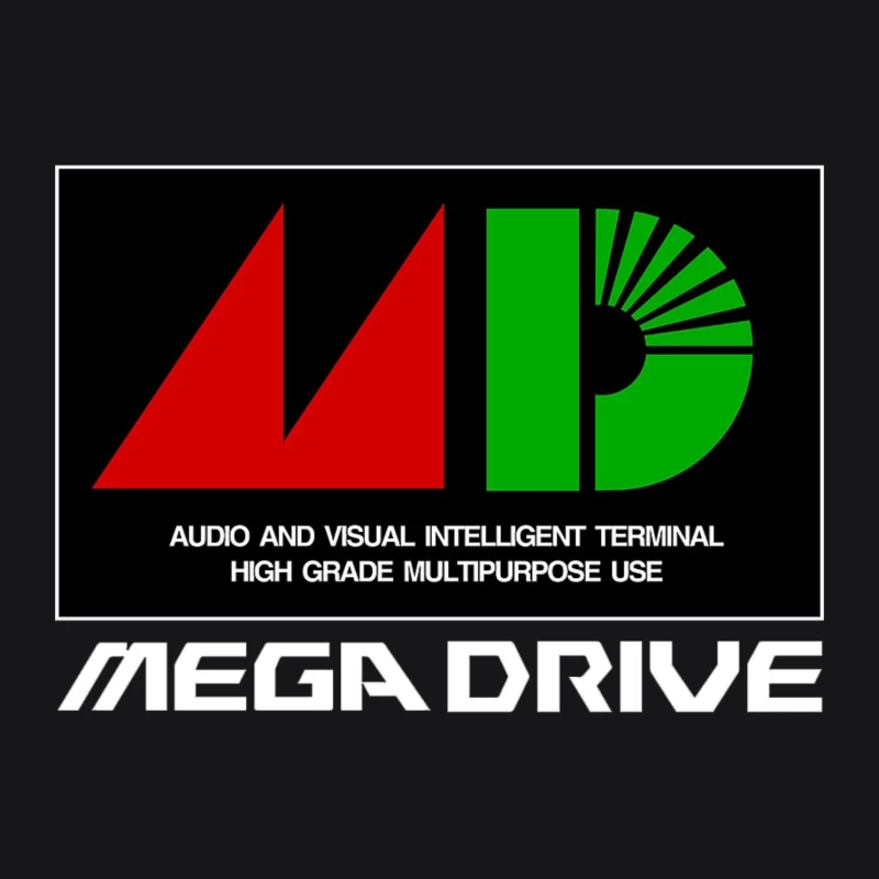 Mega Drive MDJP Logo Male Pullover Hoodie