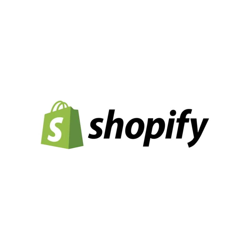 Shopify E-commerce Platform Logo with Green Shopping Bag Icon Pin