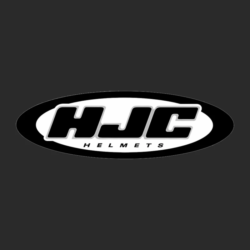 HJC Helmets Motorcycle Brand Logo in Black and White Baseball Cap