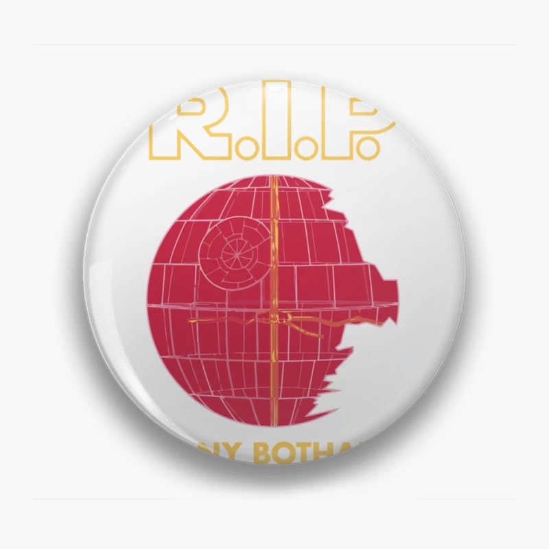 Star Wars Death Star R.I.P. Parody Pin