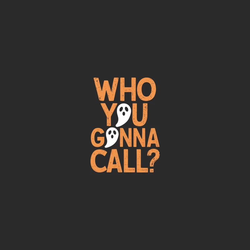 Retro Orange Typography: Who You Gonna Call? Baseball Cap