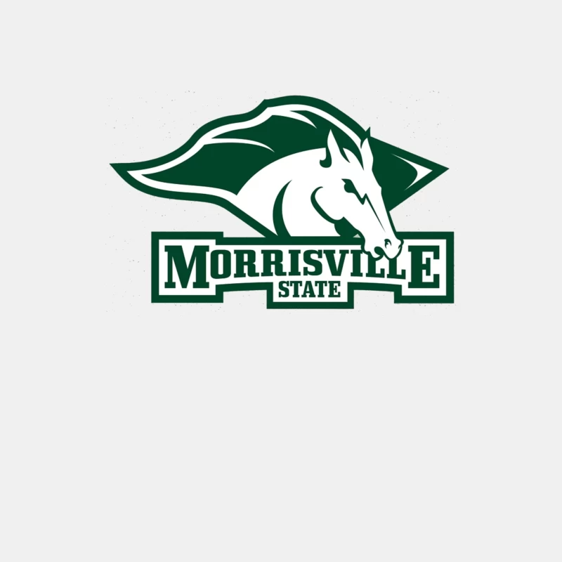 Morrisville State College Athletics Logo with White Horse Mascot Male Tank Top