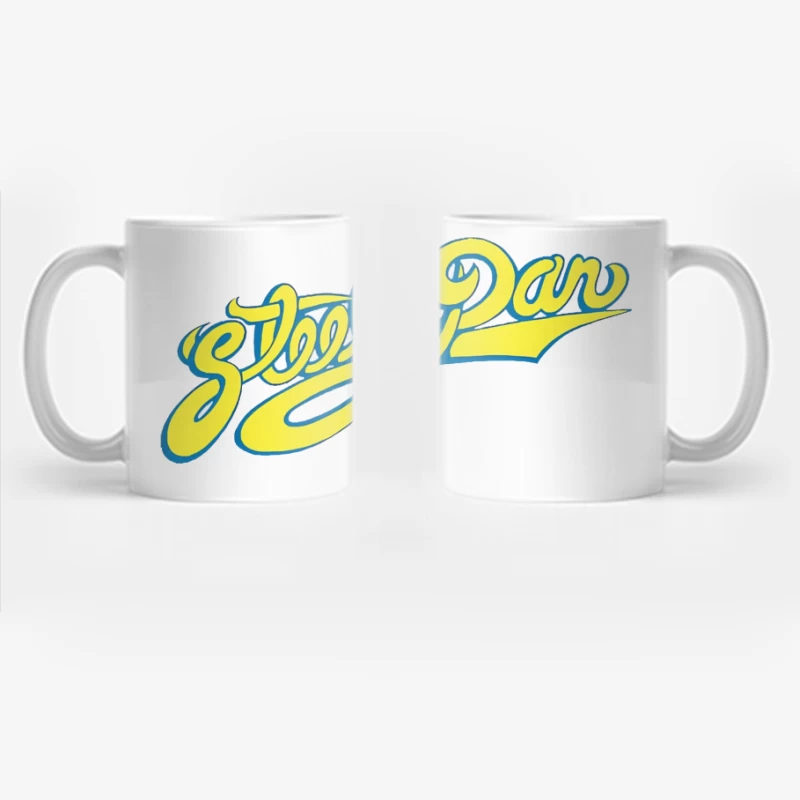 Steely Dan Classic Yellow Cursive Band Logo Coffee Mug