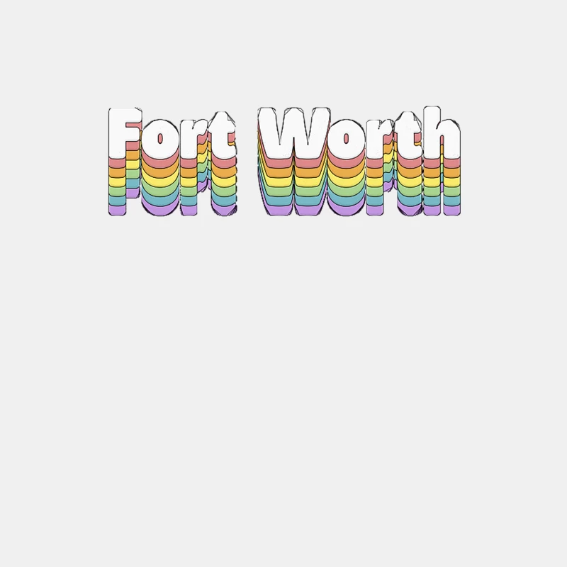 Fort Worth  Retro Typography Design Male Tank Top