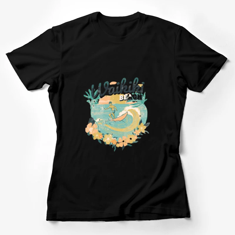 Surfen am Waikiki Beach Damen T-Shirt