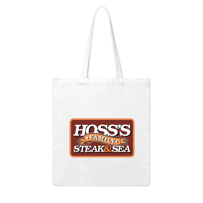 Hoss's Family Steak & Sea Restaurant Vintage Logo Design Cotton Tote Bag