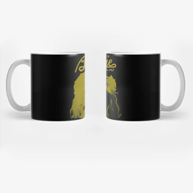 Vintage Blondie "Call Me" Album Cover in Yellow Monochrome Coffee Mug