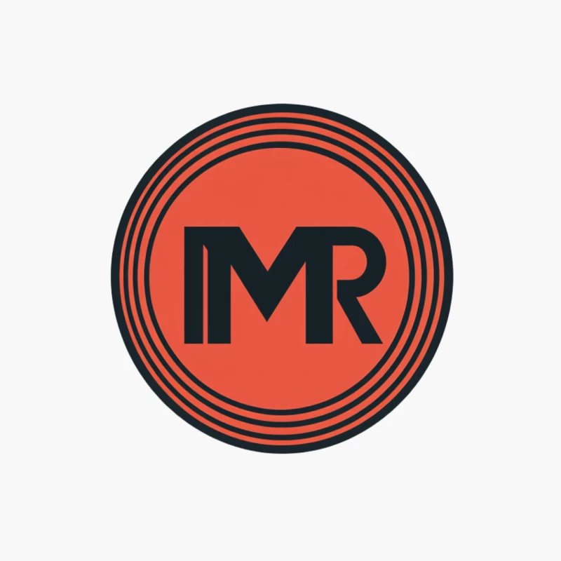 Circular Orange and Black Logo with MR Initials Cotton Tote Bag