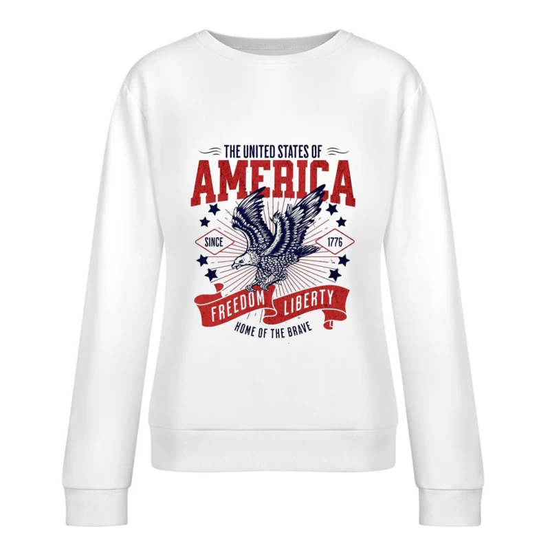 Aigle, Liberté et Amérique Femme Sweat-shirt à enfiler