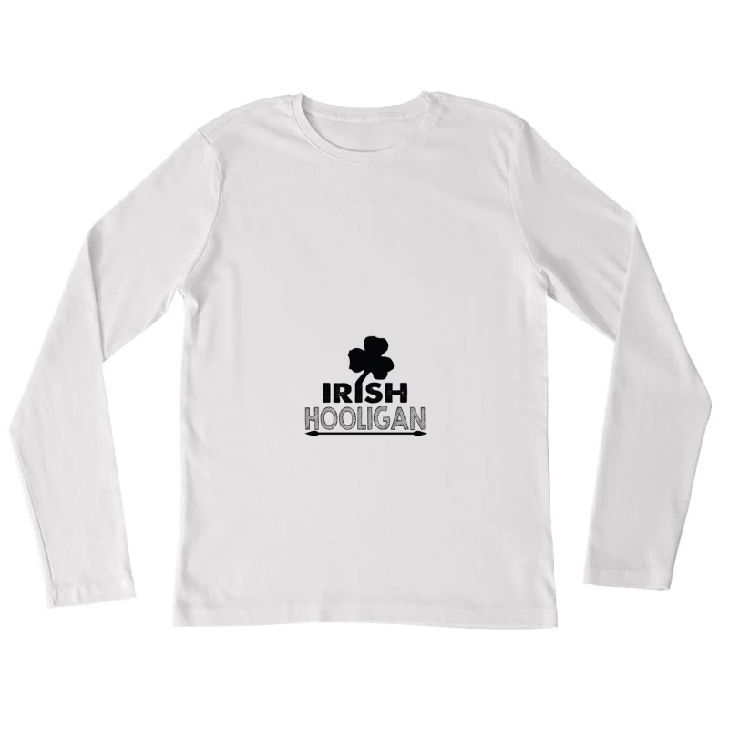 Design de lutin irlandais avec trèfle Femme Manches Longues T-Shirt
