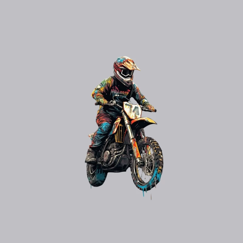 Dynamic Motocross Rider in Action iPhone Case