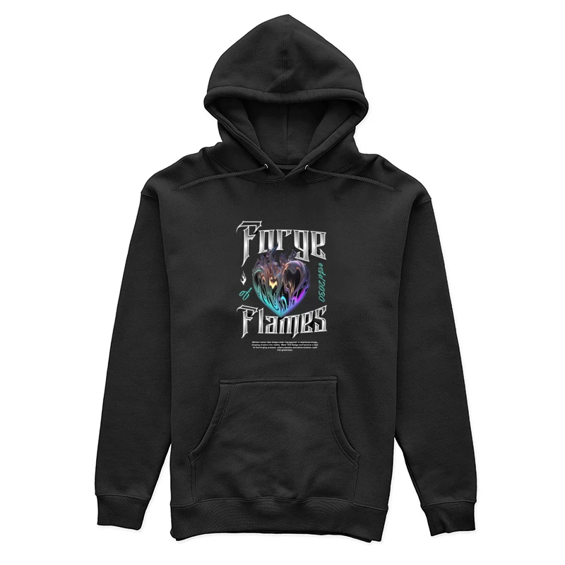 Design Cœur de Flammes Femme Sweat à capuche