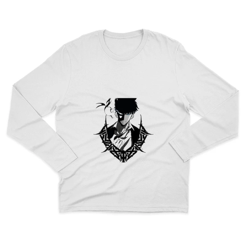 Mysteriöser Krieger im Schatten Herren Langarm T-Shirt