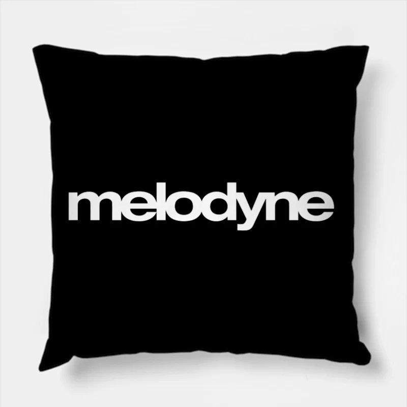 Melodyne Text Logo Outline Design Throw Pillow