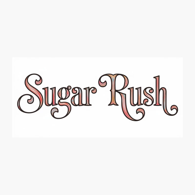Vintage Sugar Rush Typography Logo Coffee Mug