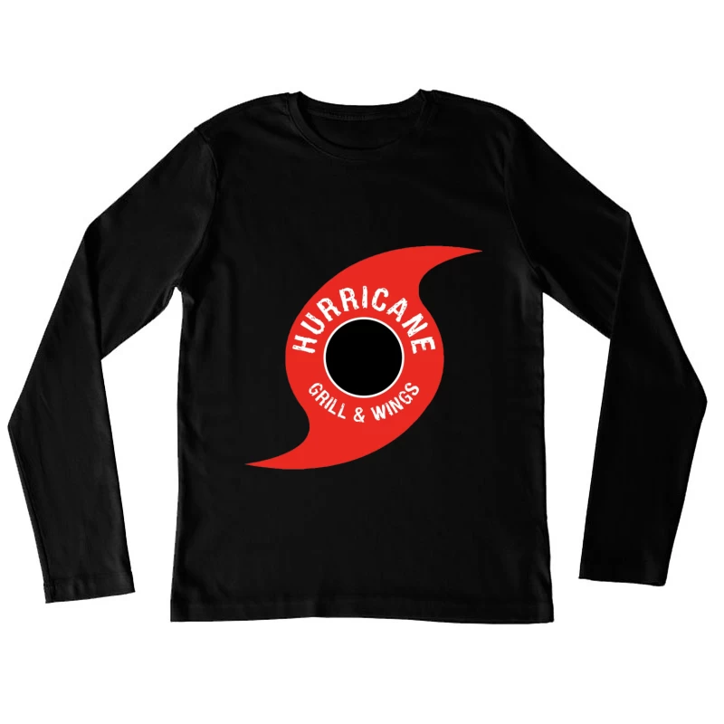 Hurricane Grill & Wings Restaurant Logo Design Female Long Sleeve T-Shirt