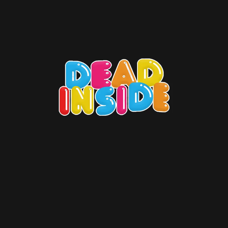 Dead Inside - Nihilist Typographic Graphic Design Desk Mat